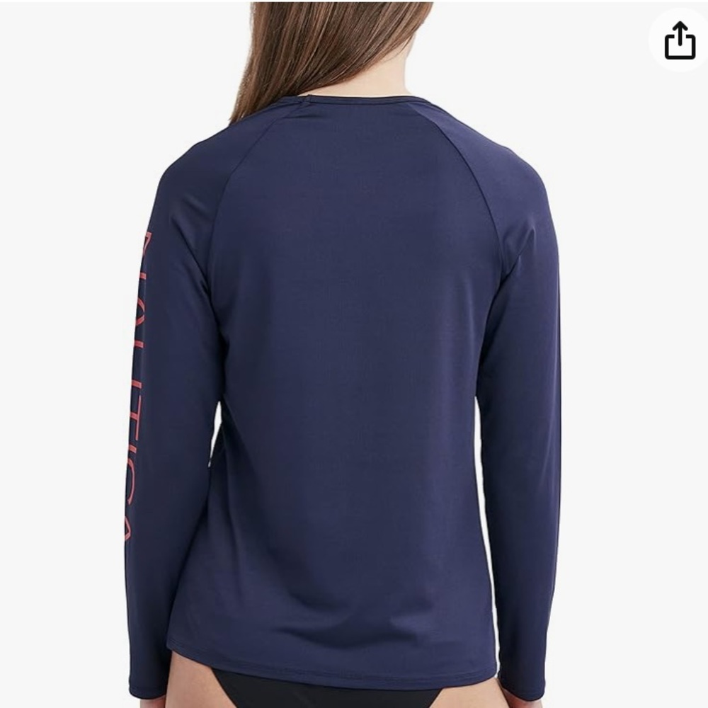 Nautica Women’s Standard Long Sleeve Rashguard - Picture 3 of 10